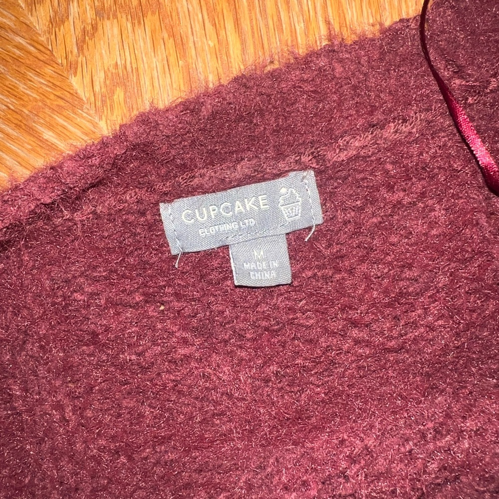 Burgundy sweater from Francesca’s boutique